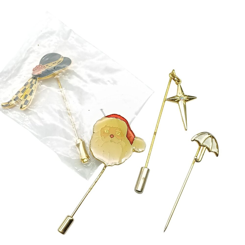 Vintage Stick Pin Lot, Bundle of Hat Pin and Stick Pins, Lapel or Scarf Brooches